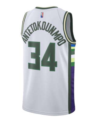 Giannis Antetokounmpo Autographed Milwaukee Bucks Nike Swingman