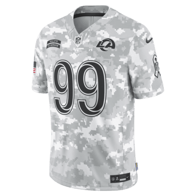 Jersey Nike Dri-FIT Limited de la NFL para hombre Aaron Donald Los Angeles Rams Salute to Service