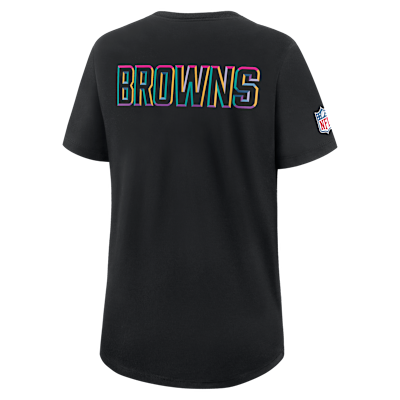 Playera Nike Dri-FIT de la NFL para mujer Cleveland Browns Crucial Catch