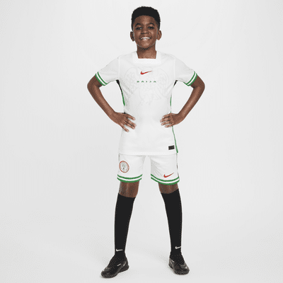 Nigeria 2024 Stadium Home Nike Dri-FIT Replica-fodboldshorts til større børn