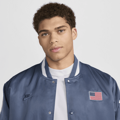 Chamarra Nike Breaking de satén para hombre USA Dogout