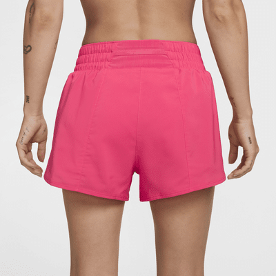 Shorts Dri-FIT con gráfico de tiro medio con forro de ropa interior para mujer Nike One