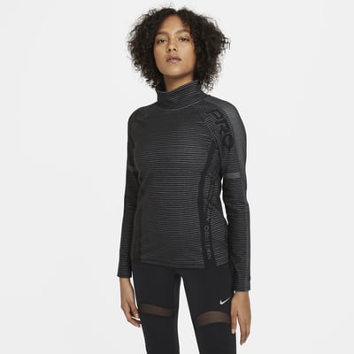 nike women's pro warm long sleeve top