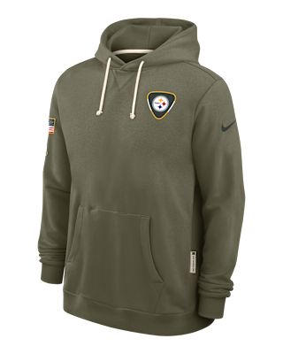 Мужское худи Pittsburgh Steelers Salute to Service Sideline Dominant Force Nike Dri-FIT NFL Pullover Hoodie