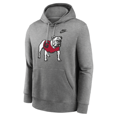 Sudadera con gorro sin cierre universitaria Nike para hombre Georgia Bulldogs Legacy Club Primary Logo