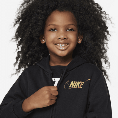 Nike Shine Full-Zip and Leggings Set Little Kids 2-Piece Hoodie Set ...