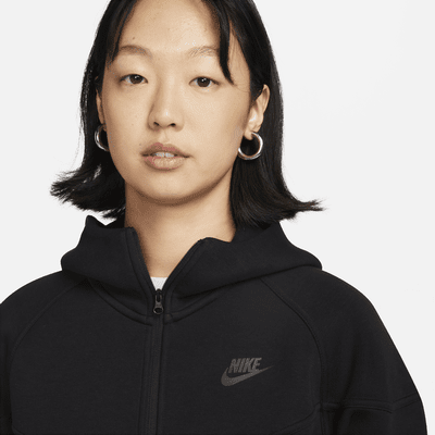 เสื้อมีฮู้ดซิปยาวผู้หญิง Nike Sportswear Tech Fleece Windrunner