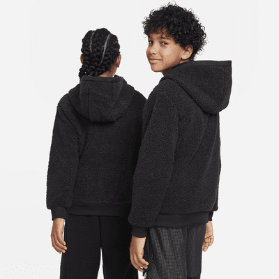 Hoodie de inverno com fecho completo Nike Sportswear Club Fleece Júnior