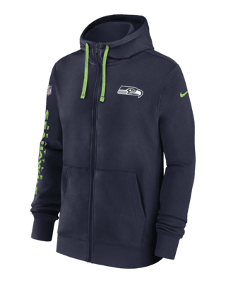 Мужское худи Seattle Seahawks Sideline Team Issue Club Nike Full Zip Hoodie