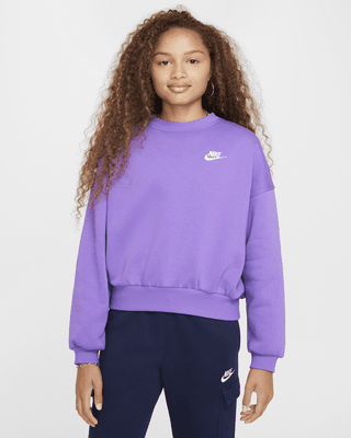 Детский свитшот Nike Sportswear Club Fleece Girls' Boxy Crew-Neck