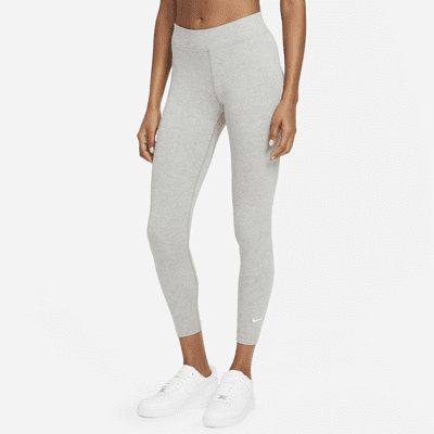 Nike 7/8 Mid-Rise Leggings Dk / Grey / Heather / White - Fast delivery