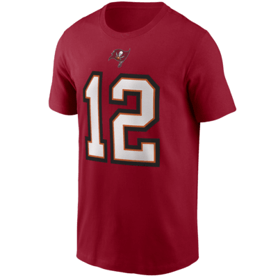 Men's Tampa Bay Buccaneers Tom Brady Nike White Name & Number T-Shirt in  2023