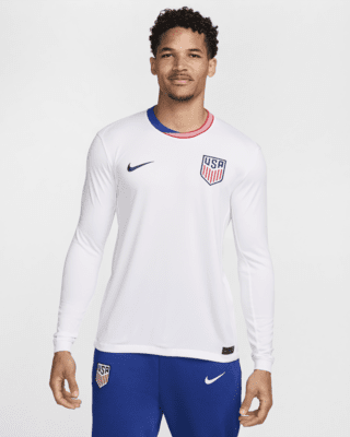 Мужские джерси USMNT 2024 Stadium Home Nike Dri-FIT Soccer Long-Sleeve Replica Jersey