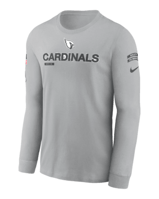 Мужская футболка Arizona Cardinals Salute to Service Mascot Edge Legend Nike NFL Long-Sleeve