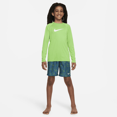 Playera de manga larga Hydroguard para niño talla grande Nike Swim