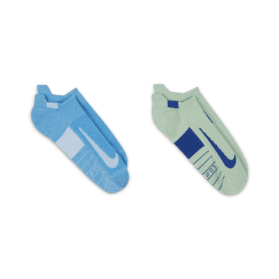 Nike Multiplier Running No-Show Socks (2 Pairs)