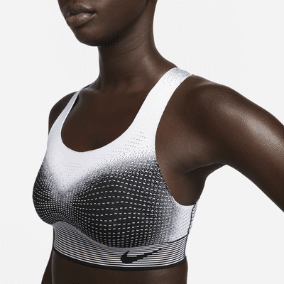 Bra non imbottito a sostegno elevato Nike Swoosh Flyknit – Donna