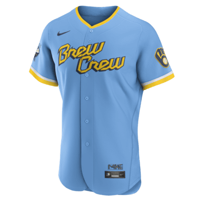 Jersey de béisbol Authentic para hombre MLB Milwaukee Brewers City ...