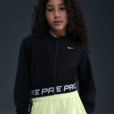Nike Pro Fleece Big Kids' (Girls') Dri-FIT Full-Zip Hoodie