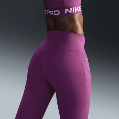 Leggings de 7/8 de tiro alto y sujeción media con bolsillos para mujer Nike Universa