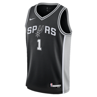 Jersey Nike Swingman de la NBA para niños talla grande Victor Wembanyama San Antonio Spurs 2023/24 Icon Edition