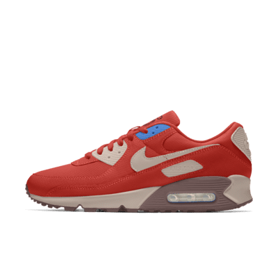 фото Мужские кроссовки с индивидуальным дизайном nike air max 90 unlocked by you - красный