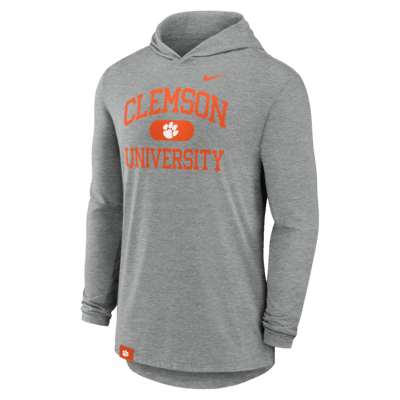 Playera de manga larga universitaria Nike Dri-FIT con gorro para hombre Clemson Tigers Blitz