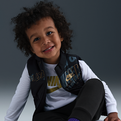 ナイキ スポーツウェア ベビー ロングスリーブ Tシャツ ベスト アンド パンツ セット