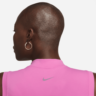 Nike One Fitted Women's Dri-FIT Mock-Neck Cropped Tank Top. Nike LU