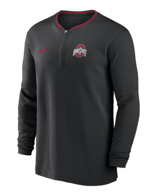 Мужские  Ohio State Buckeyes Sideline Coach Nike Dri-FIT College 1/2-Zip Long-Sleeve Top