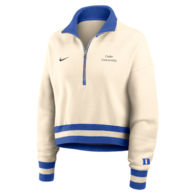 Duke Legacy Women's Nike College Cropped 1/4-Zip Crew