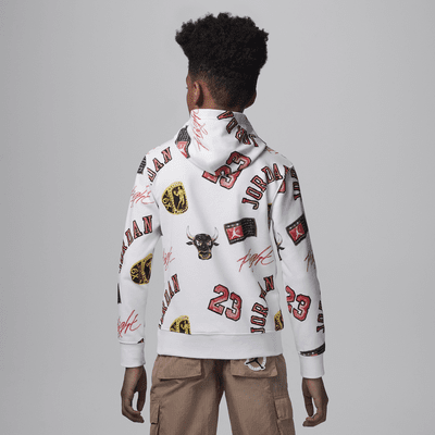 Jordan MJ Essentials Big Kids' Printed Pullover Hoodie