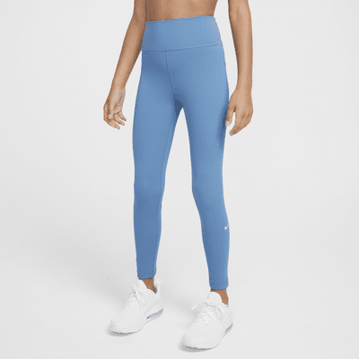 Leggings Nike One Dri-FIT med hög midja för ungdom (tjejer)