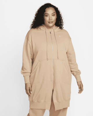 Женское худи Nike Sportswear Phoenix Fleece Oversized Long Full-Zip Hoodie (Plus Size)