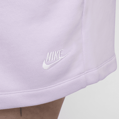 Shorts Nike Sportswear Club Fleece de tiro medio para mujer (talla grande)