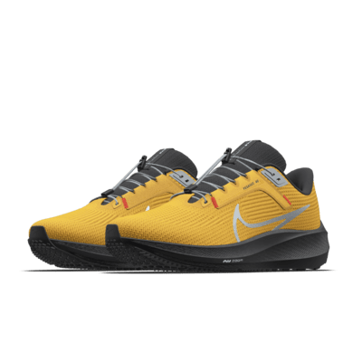 Nike running pegasus 36 sneakers clearance in black with gold swoosh