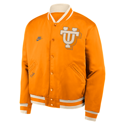 Chamarra bomber universitaria Nike de cierre a presión de largo completo para hombre Tennessee Legacy
