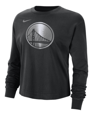 Женская футболка Golden State Warriors Courtside Nike NBA Shine Boxy Long-Sleeve