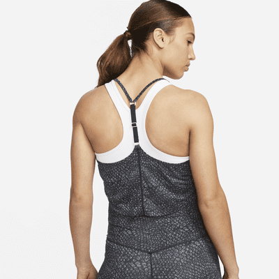 Nike Dri-FIT One Kurz-Tanktop mit Print für Damen