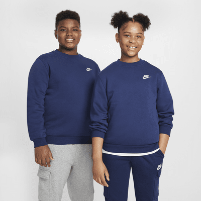 Sudadera sin cierre para niños talla grande (talla amplia) Nike Sportswear Club Fleece