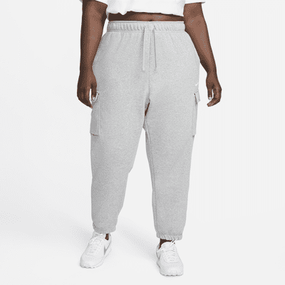 Pants de entrenamiento cargo oversized de tiro medio para mujer (talla grande) Nike Sportswear Club Fleece