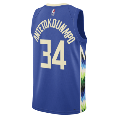 Giannis Antetokounmpo Milwaukee Bucks City Edition Nike Dri-FIT NBA Swingman Jersey