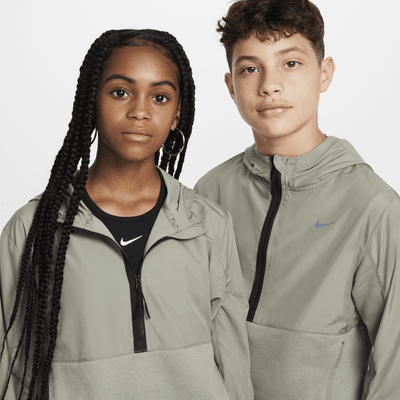 Hoodie de lã cardada com fecho até meio Nike Sportswear City Utility EasyOn Júnior