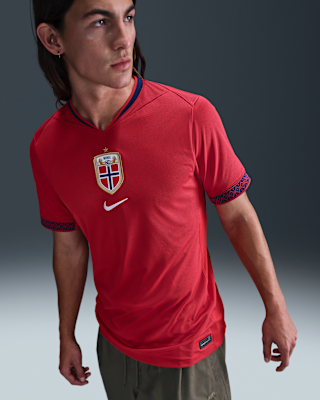 Мужские джерси Norway 2025 Stadium Home (Women's Team) Nike Dri-FIT Soccer Replica Jersey