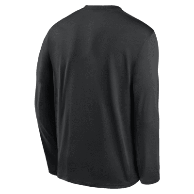 San Francisco Giants Nike AC Breathe Long Sleeve Performance T-Shirt - Black