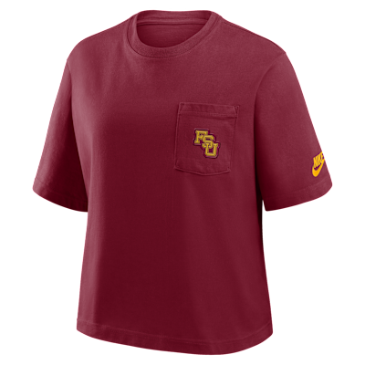 Florida State Legacy Pocket Boxy Women's Nike College T-Shirt from Nike - $55