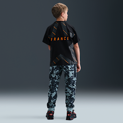 Playera de fútbol Nike FFF Premium de portero para niños talla grande