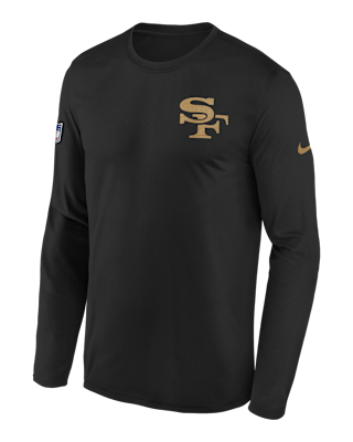 Детская футболка San Francisco 49ers Rivalry Sideline Legend Big Kids' Nike Dri-FIT NFL Long-Sleeve