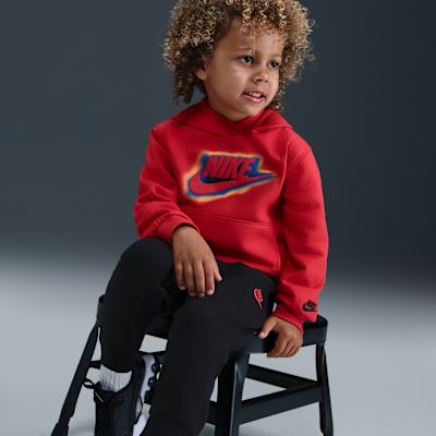 Conjunto de 2 piezas de sudadera con gorro de tejido Fleece ligero infantil Nike Glow With Me