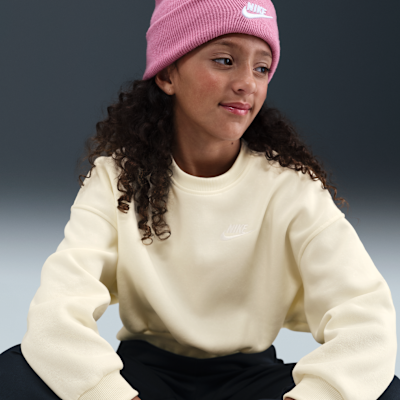 Nike Sportswear Club Fleece Girls' Boxy Crew-Neck Sweatshirt